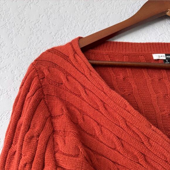 Day & Night Burnt Orange Top and Shorts Knitted Two Piece Set Size Small - Picture 4 of 9